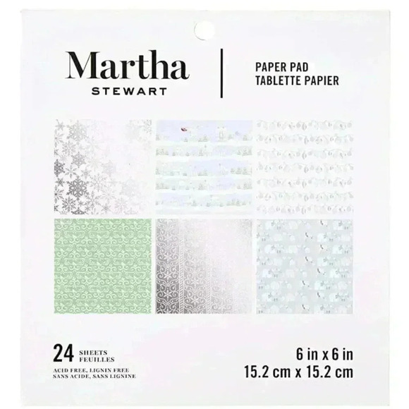 Martha Stewart Snowflake 6x6 Paper Pad x2 packages - Picture 1 of 2